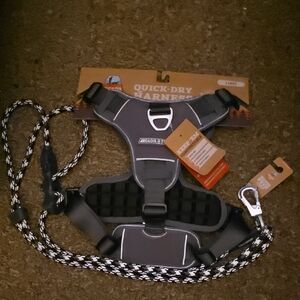 Arcadia Trail Quick-Dry Dog Harness and Leash Set Large Harness